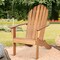 Costway Outdoor Adirondack Chair Solid Wood sturdy Patio Garden Furniture GrayNaturalWhite